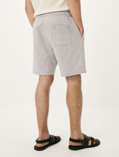 BERMUDAS RECTAS DE FELPA GRIS