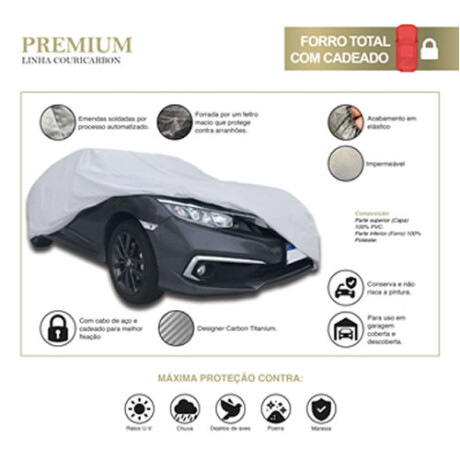 Funda para autos impermeable con filtro UV, Material Premium Eco Cuero, Marca Carrhel Funda para autos impermeable con filtro UV, Material Premium Eco Cuero, Marca Carrhel