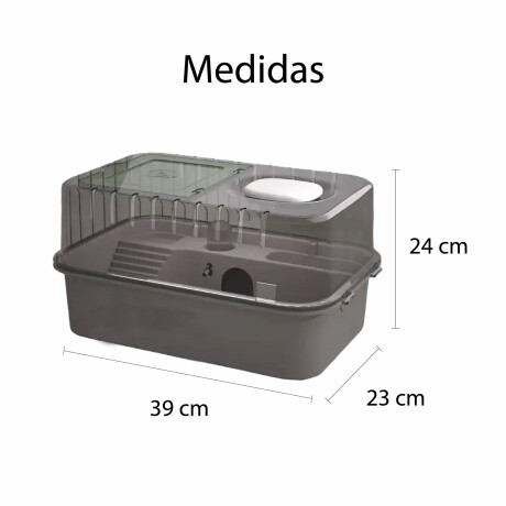 Jaula Cerrada Para Hámster Con Accesorios Plástica Gris