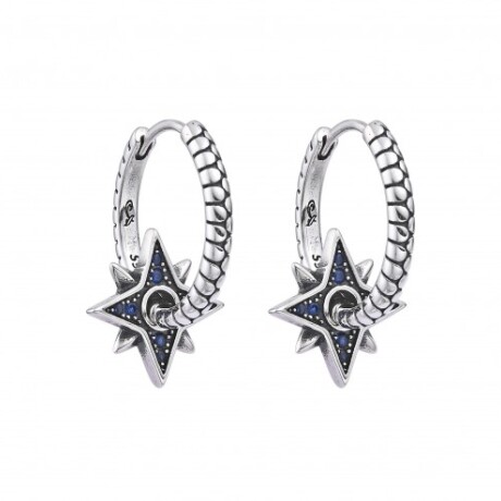Par de aros de plata 925 con circonias y dije. Par de aros de plata 925 con circonias y dije.