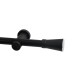 Barrote cortina de metal 2,5 m + 3 Soportes NEGRO