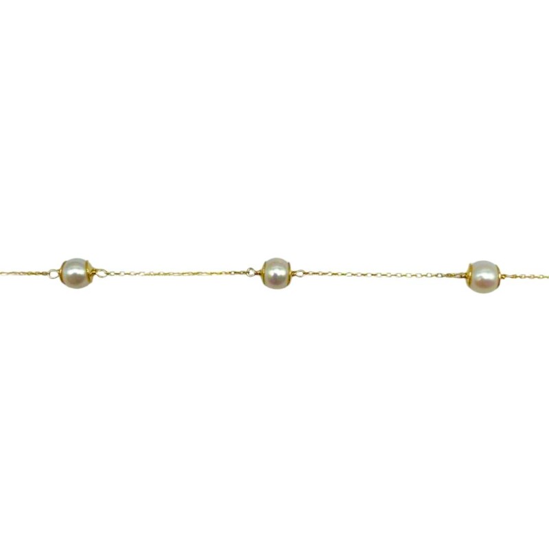 Pulsera perlas - Oro bajo -Sin Piedra-PU80101 sinpiedra