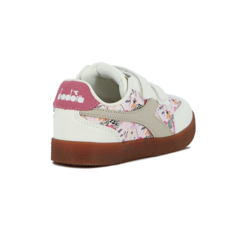 Diadora Bamtelo Pu Lifestyle Niños/ Blanco-floral Blanco-floral