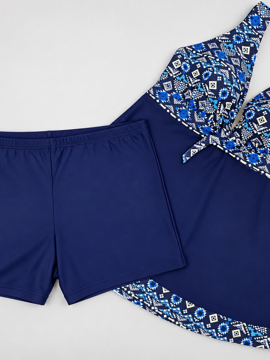 Malla tankini Azul/amarillo