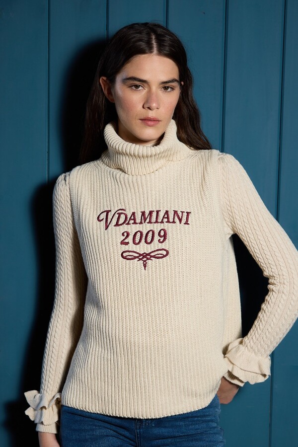 Chaleco Tejido Vdamiani Crudo