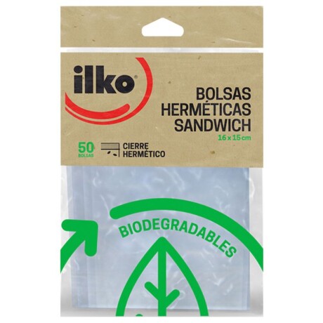 Bolsas Herméticas Biodegradables ILKO 16x15 cm 50 un. Bolsas Herméticas Biodegradables ILKO 16x15 cm 50 un.