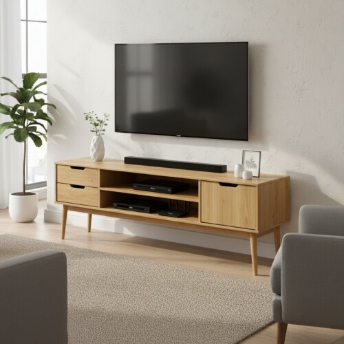 Rack para TV - Linea Nórdica Roble