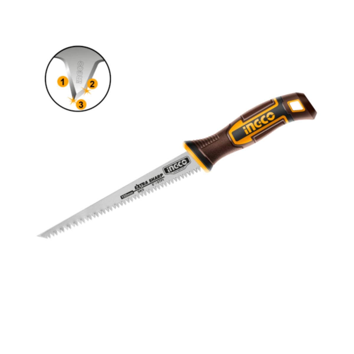 SIERRA PARA YESO 6" 150MM SK5 TRIPLE FILO INGCO Sierra Para Yeso 6" 150mm Sk5 Triple Filo Ingco