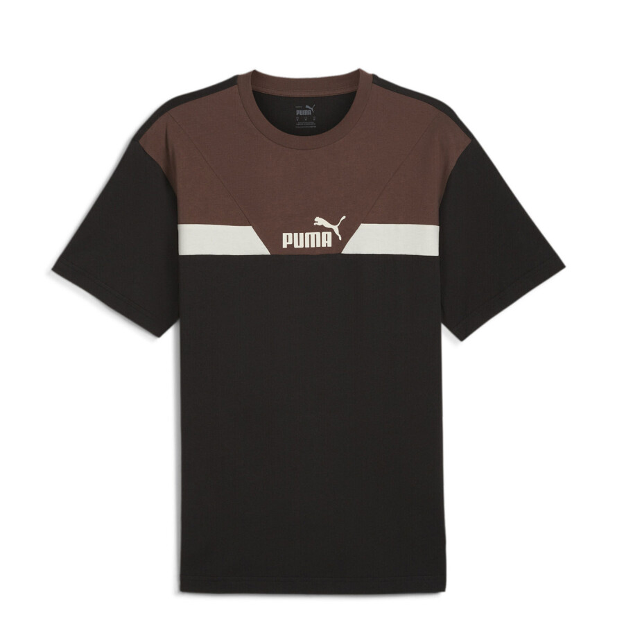 Remera de Hombre Puma Power Colorb Negro - Marrón