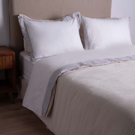 JUEGO DE SABANAS QUEEN ALGODON VERDE STRIPE 200H