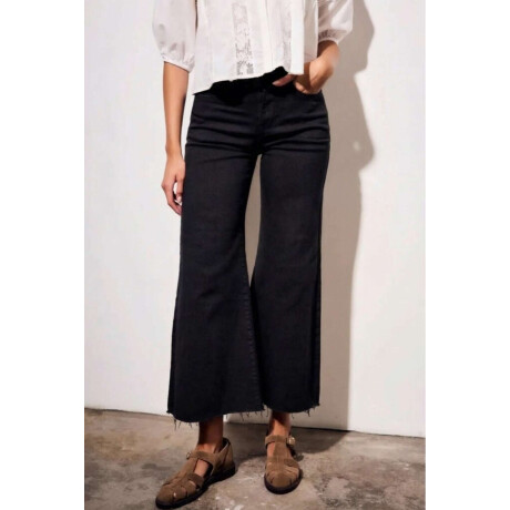Jean Flared Wide Leg Negro