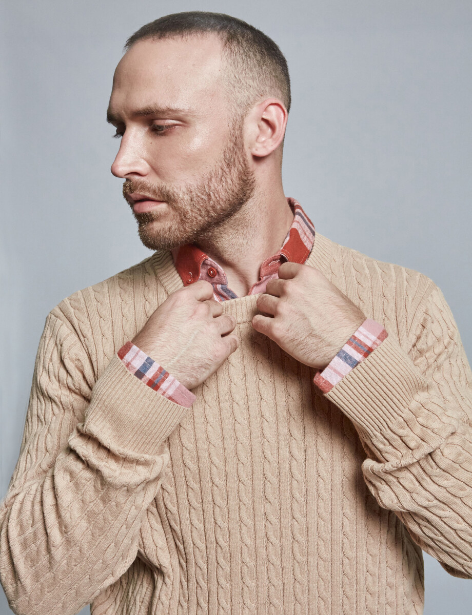 Sweater ochos beige