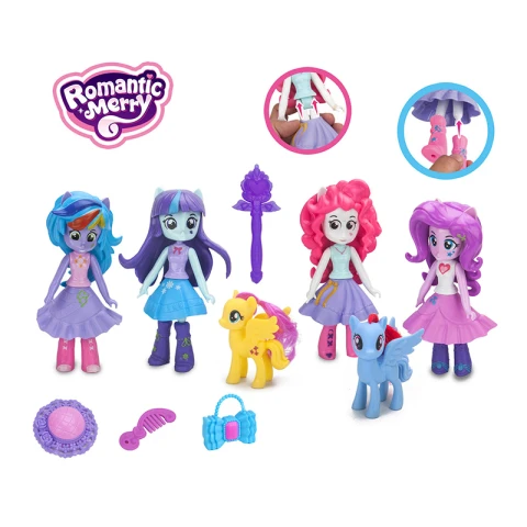 Set x 2 de Muñeca y Unicornio con Accesorios U