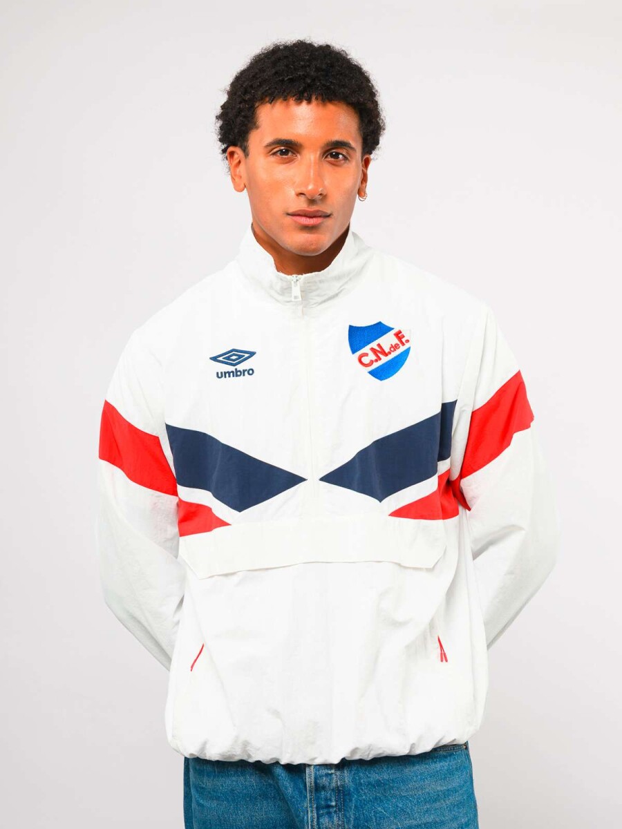 Campera Buzo Medio Cierre Frostbite de Hombre - Blanco 