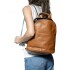 MOCHILA DAMA CUERO COLOR SUELA CIERRE METAL FORRO TEXTIL NEGRO
