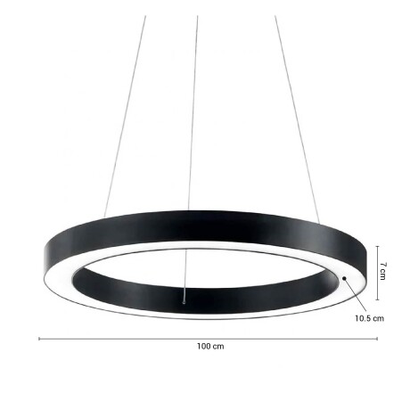 PLRCZ80 Colgante LED Zurich III 80W Negro ø 100 cm