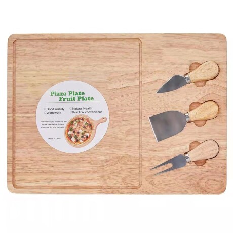 Tabla Picada Bambú Con Cubiertos Tabla Picada Bambú Con Cubiertos