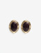 Aros Colgantes Cortos Piedra Aros Colgantes Cortos Piedra Vintage - Dorado