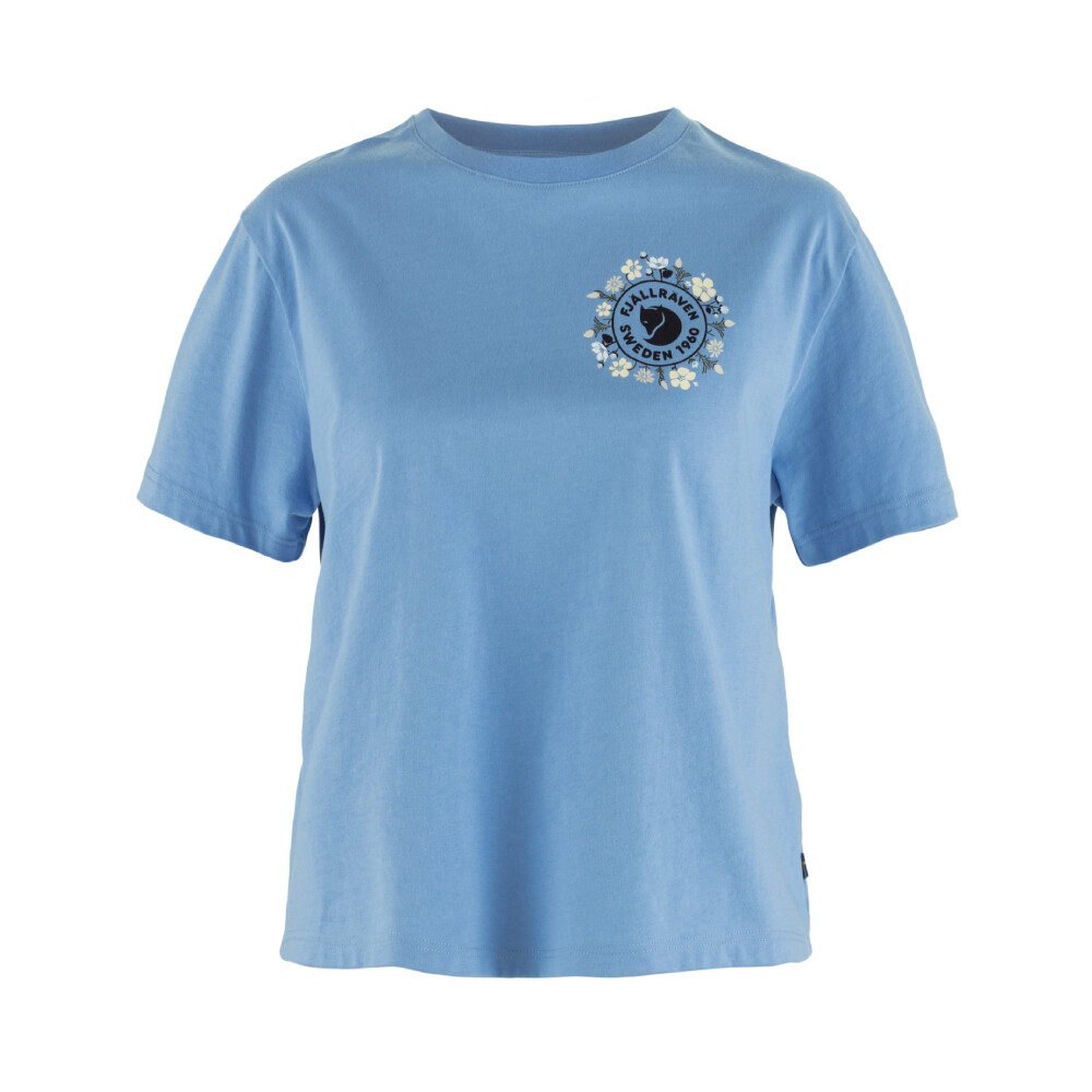 Polo Fjallraven Fjallblomster Logo T-shirt W Mujer Ultramarine