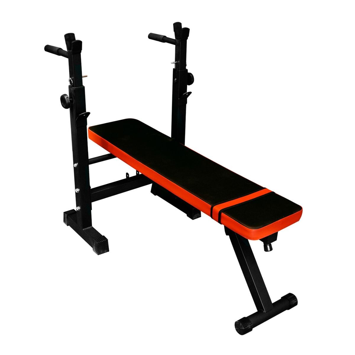 Banco de ejercicios con soporte para pesas 