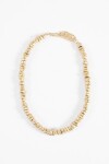 Collar cuentas irregulares dorado