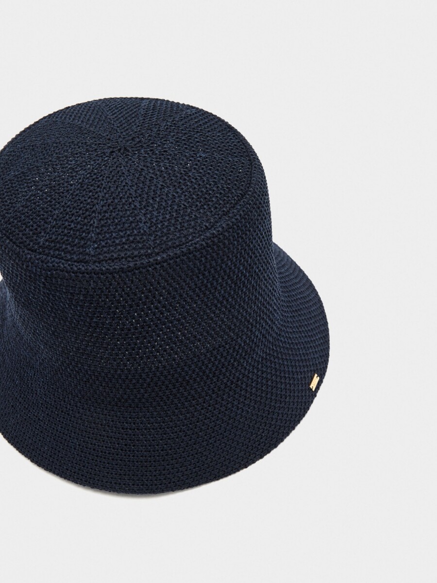 Sombrero Bucket De Punto azul-marino