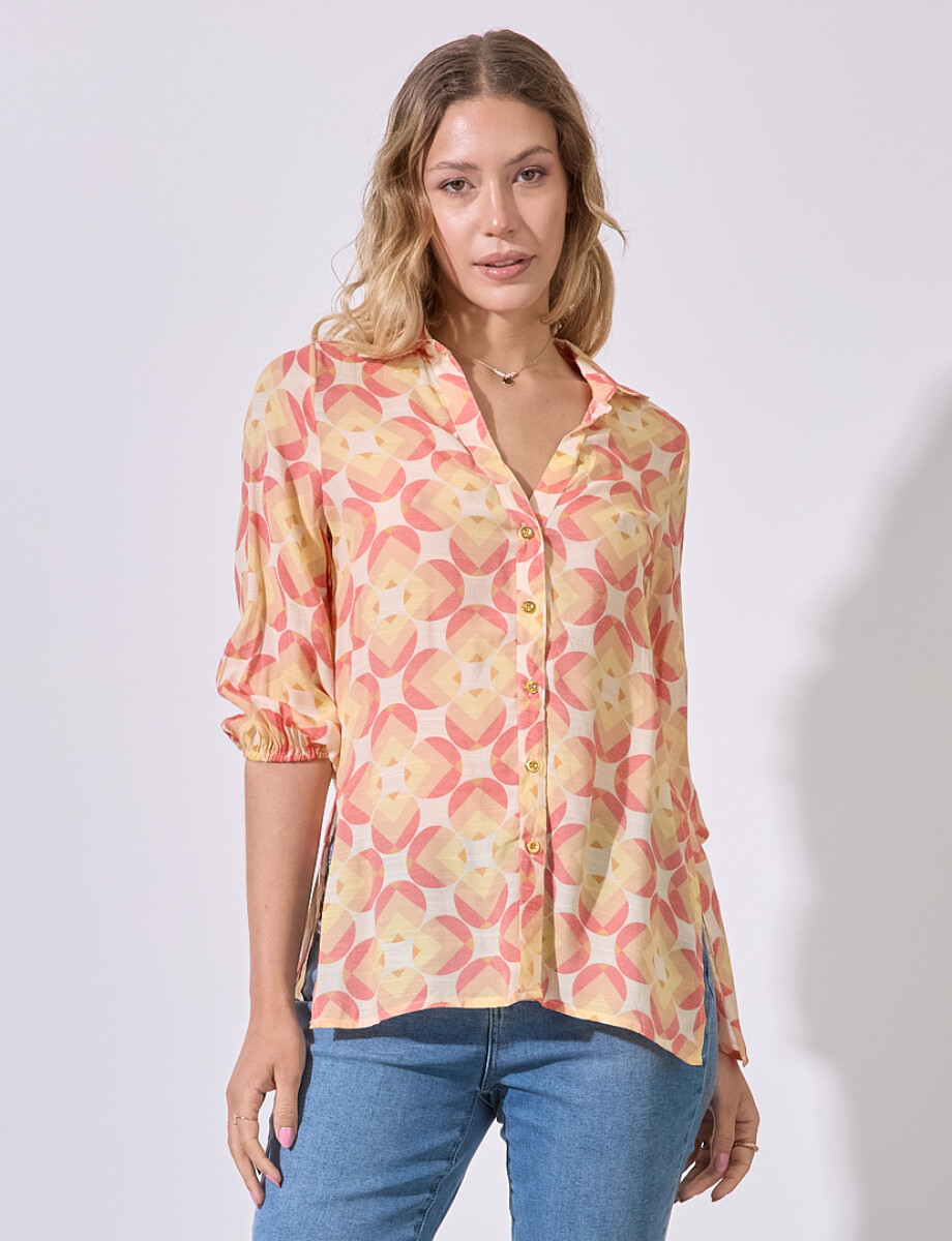 Camisa Sunset - Anaranjado/multi 