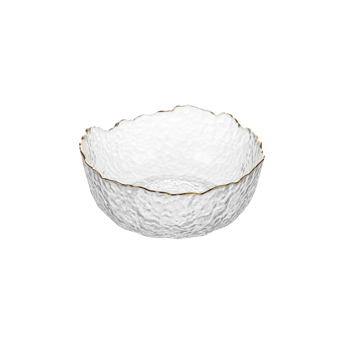 BOWL VIDRIO BORDE DORADO 12.5X6CM 