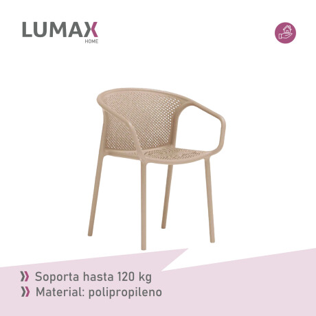 Set de 4 Sillas de jardin exterior diseño Taupe Set de 4 Sillas de jardin exterior diseño Taupe
