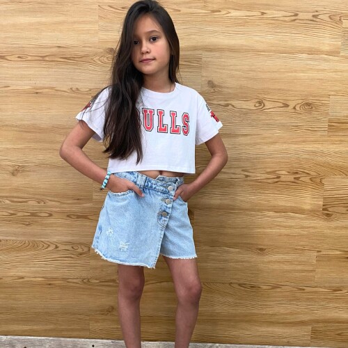 Short Pollera Jean Jean