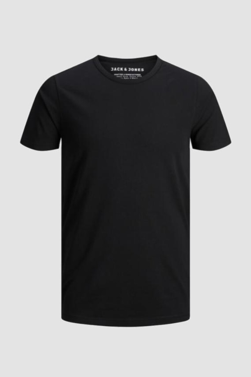 Camiseta Básica Regular Fit De Algodón Y Lycra Black