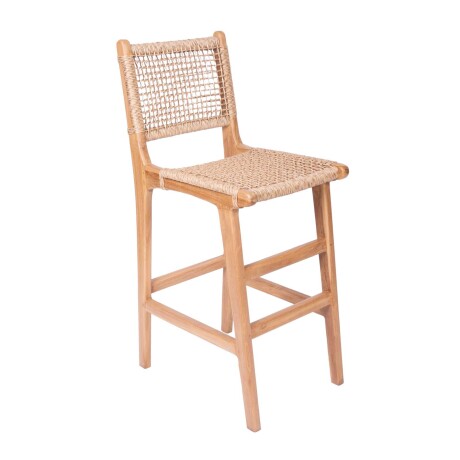 SILLA BAR MADERA NATURAL-BEIGE CURAZAO