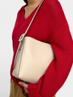 Bolso De Hombro Liso crudo