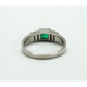 Anillo De Platino Con Esmeralda Y Brillantes Baguettes Anillo De Platino Con Esmeralda Y Brillantes Baguettes