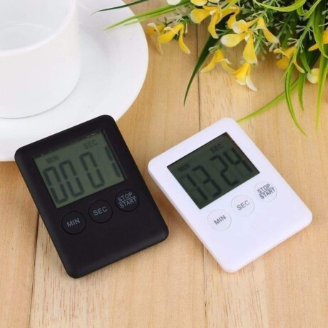 Temporizador Digital Cuenta Regresiva Imán Y Alarma Blanco