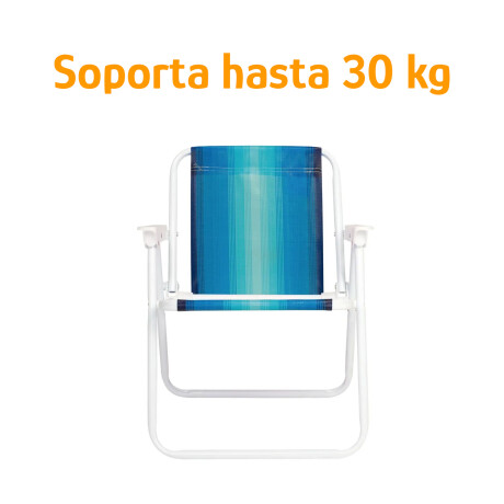 Silla Infantil Alta Acero Mor Plegable Reforzada 30kg Azul/celeste