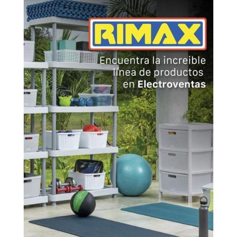Cajonero Rimax Plastico Rattán 3 cajones, estante y ruedas Marrón