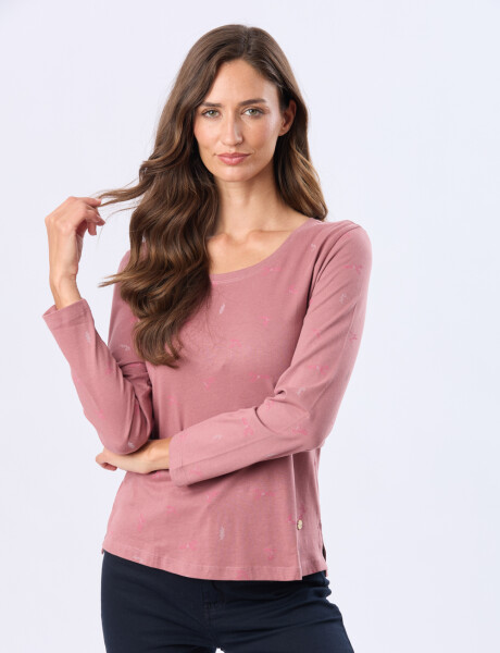 REMERA ESTAMPADA DE ALGODÓN Rosado