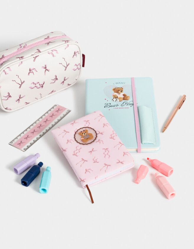 Librería Sets Estampados Set De Cuaderno Y Lapicera Teddy - Combinacion Multicolor