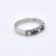 Anillo En Oro Blanco 18K, Brillantes Y Zafiros Anillo En Oro Blanco 18K, Brillantes Y Zafiros