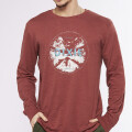T-SHIRT ML CREATE DIXIE Bordeaux
