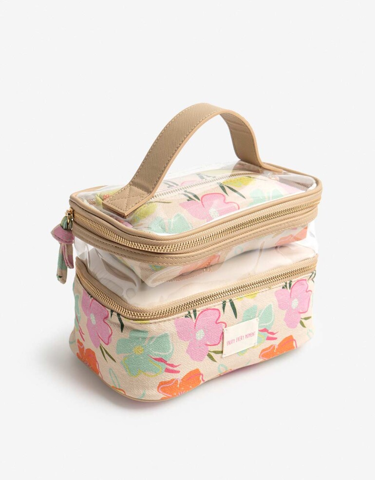 Porta Cosméticos Porta Cosméticos - Estampado Flores