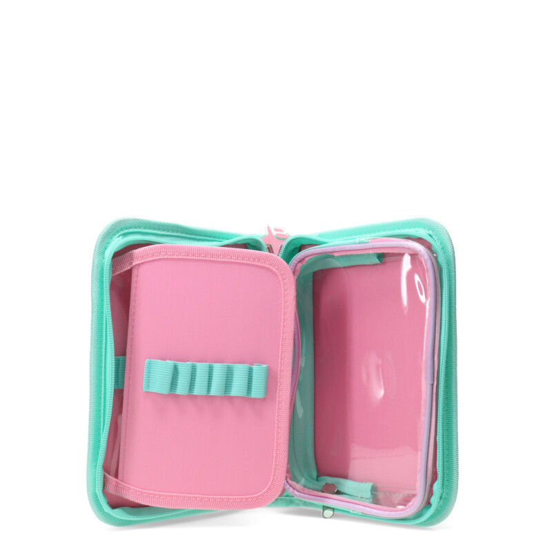 Cartuchera Footy Arcoiris Pop It Verde Agua - Rosado - Plateado