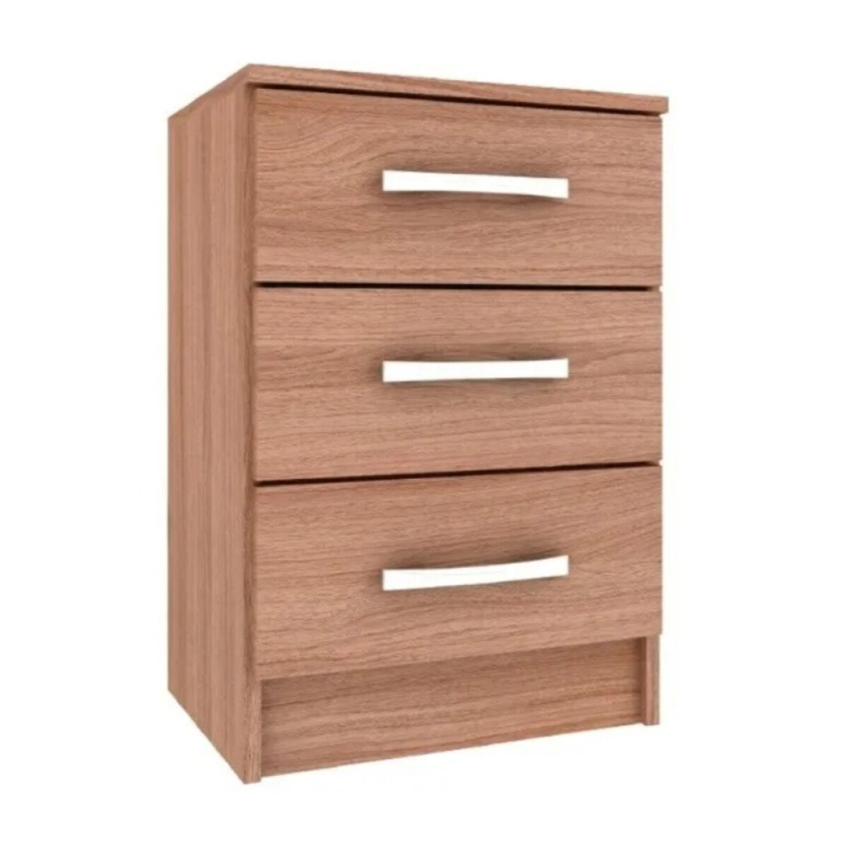 Mesa De Luz Cajonera 3 Cajones Dormitorio Sommier Cama - MARRON 