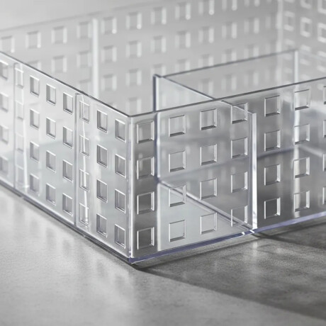 Caja Organizadora Apilable Quadratta Símil Cristal 32x23x8Cm Transparente