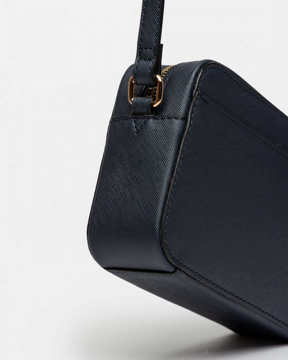 Mini Bag Lane En Efecto Cuero Zaffiano Azul