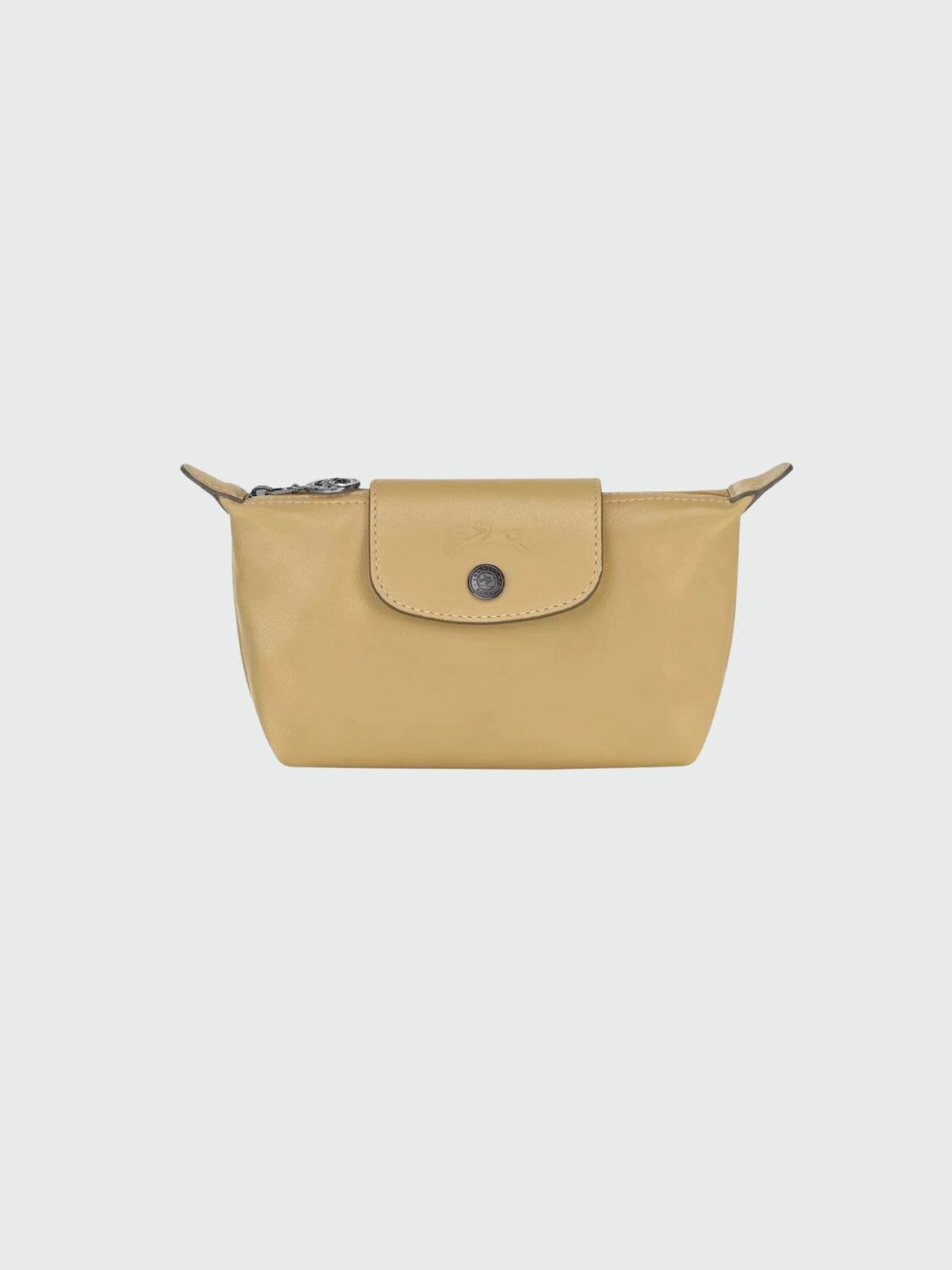Longchamp -CLUTCH LE PLIAGE CUIR Caqui