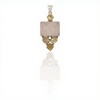 Dije Colgante Rectangular-Plata 925-Citrino y Cuarzo Rosa-CP3993 conpiedra