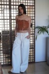 Cross Pants Vaquero Blanco