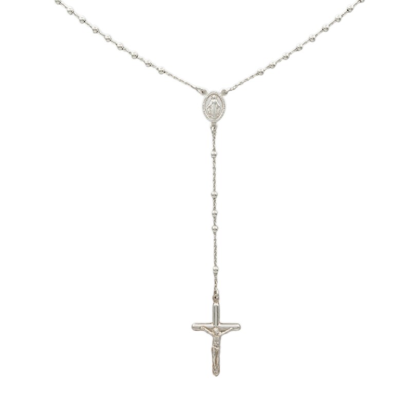 Rosario Virgen Milagrosa - Plata 925 - Sin Piedra - RO3010 sinpiedra